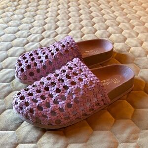 Pink Woven Sandals